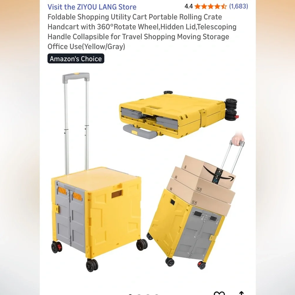 Rolling Foldable Utility Cart